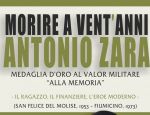 Morire a vent’anni Antonio Zara: Medaglia d’oro al valor militare alla memoria